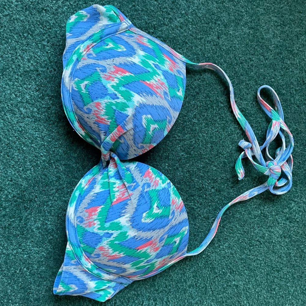 Aerie Multicolor Patterned Bikini Top